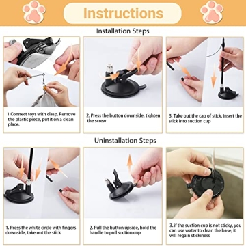 Interactive Cat Toy with Super Suction Cup for Cats