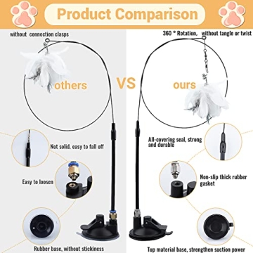 Interactive Cat Toy with Super Suction Cup for Cats