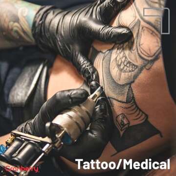 Cranberry Carbon Black Nitrile Exam Gloves Pack of 200