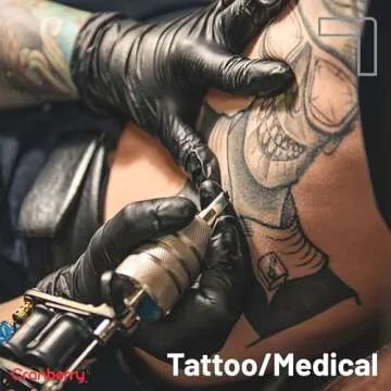 Cranberry Carbon Black Nitrile Exam Gloves Pack of 200