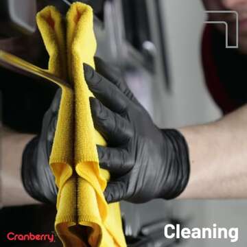 Cranberry Carbon Black Nitrile Exam Gloves Pack of 200