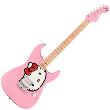 Limited Edition Hello Kitty Stratocaster with Gig Bag & Pink Pickguard