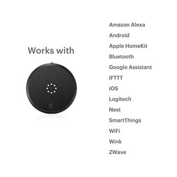 August Home AUG-SL-CON-G03 Dark Gray August Smart Lock Pro, 3rd Generation