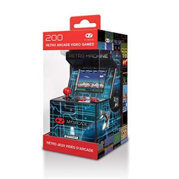 My Arcade Retro Machine Playable Mini Arcade: 200 Retro Style Games Built In, 5.75 Inch Tall, Powered by AA Batteries, 2.5 Inch Color Display, Speaker, Volume Control