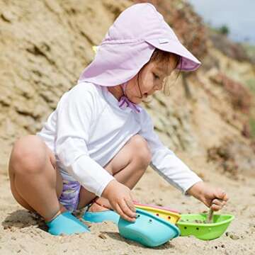 i play. Baby Flap Sun Protection Swim Hat, Gray, 0-6 Months