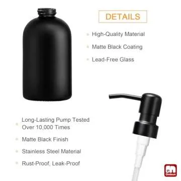 GMISUN Black Soap Dispenser Set - Modern & Elegant