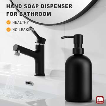 GMISUN Black Soap Dispenser Set - Modern & Elegant