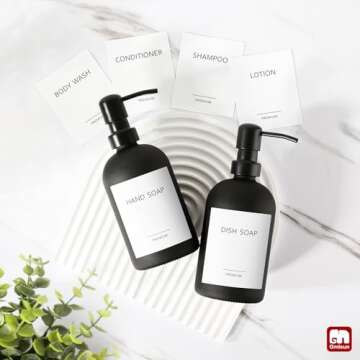 GMISUN Black Soap Dispenser Set - Modern & Elegant