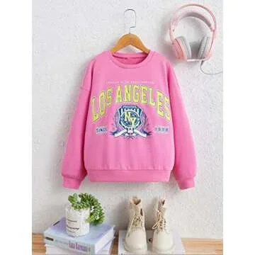 Stylish COZYEASE Girls' Thermal Sweatshirt for Ages 11-12