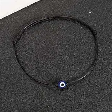 fytease 2PCS Evil Eye Anklet - Handmade Minimalist Jewelry