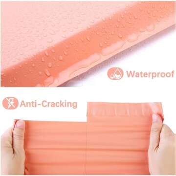 Metronic Poly Mailers 12x15.5 100 Pack Shipping Bags，Strong Adhesive Mailing Bags, Waterproof and Tear-Proof Multipurpose Envelopes for Clothing, Small Business,Boutique, Postal Bags Peach Pink