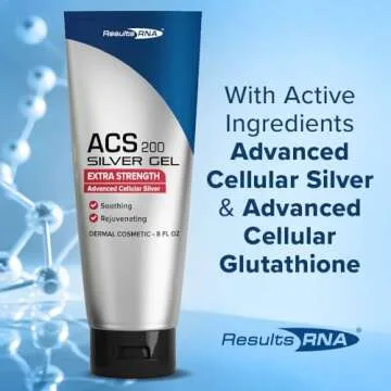 Results RNA - ACS 200 Silver-Glutathione Gel – Advanced Cellular Colloidal Silver Gel for Wound Care & Superior Dermal Healing. Clinically Proven. Recommended by Doctors Worldwide (2 oz)