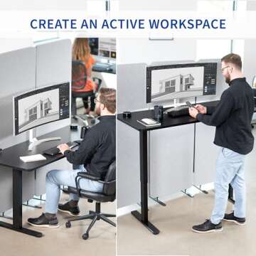 VIVO 60" Electric Adjustable Standing Desk - Enhance Productivity