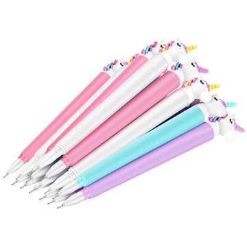 BTYMS 16pcs Cute Unicorn Gel Ink Pens, 0.5mm Fine Point Gel Pens Office and School Supplies