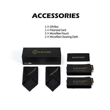 KALIYADI Polarized Sunglasses for Men and Women Semi-Rimless Frame Driving Sun glasses UV Blocking