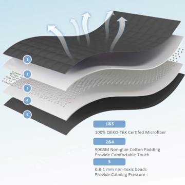 Cooling 15lb Weighted Blanket by L'AGRATY for Deep Sleep