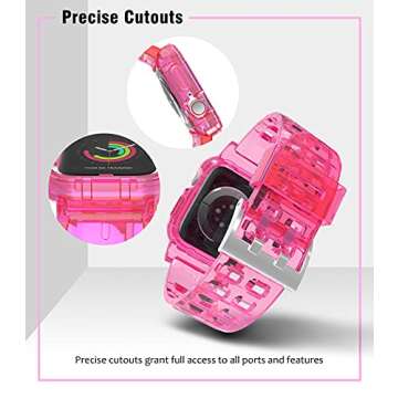 JXVM Apple Watch Band 38mm 40mm Crystal Clear Sporty Bumper