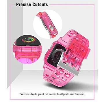 JXVM Apple Watch Band 38mm 40mm Crystal Clear Sporty Bumper