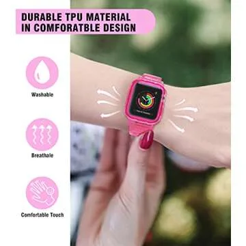 JXVM Apple Watch Band 38mm 40mm Crystal Clear Sporty Bumper