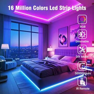 VOLIVO LED Strip Lights 65.6 FT, Led Lights for Bedroom,Color Changing with 44 Keys Remote for Room, Party, Home Decoration…