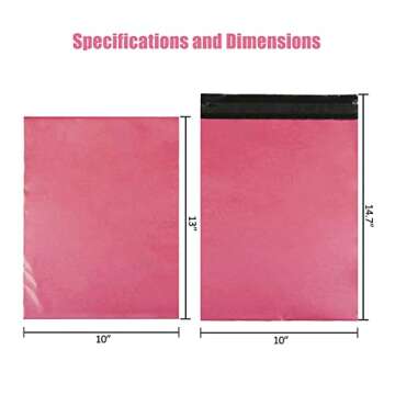12.5x15.5 Dusty Rose Pink Poly Envelope Mailers Big 100Pcs,Business Shipping Bags,Mailing Packaging Supplies,Mailing Envelope Bags,Postal Packages,Self-Seal,Tear & Waterproof