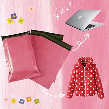 12.5x15.5 Dusty Rose Pink Poly Envelope Mailers Big 100Pcs,Business Shipping Bags,Mailing Packaging Supplies,Mailing Envelope Bags,Postal Packages,Self-Seal,Tear & Waterproof
