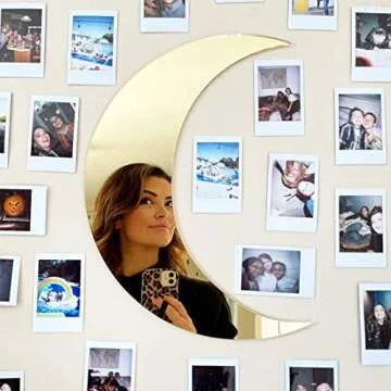 Crescent Moon Mirror - Chic Boho Wall Decor for Any Space
