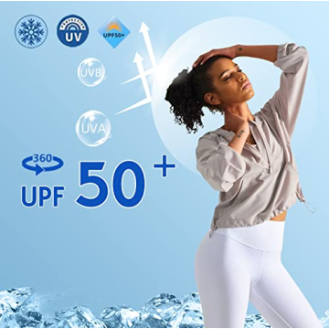 altiland Lightweight Cropped Workout Jacket for Women