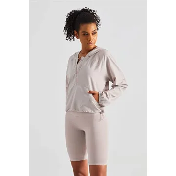 altiland Lightweight Cropped Workout Jacket for Women