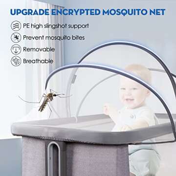 Beberoad Love Bassinet Mosquito Net with Zipper