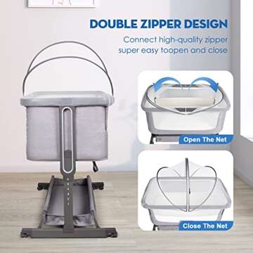 Beberoad Love Bassinet Mosquito Net with Zipper