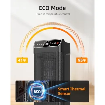 1500W Electric Space Heater with Remote & Safety Features