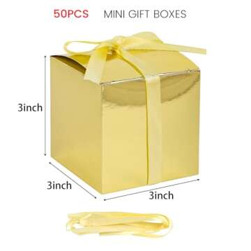 VGOODALL Elegant Gold Party Favor Boxes - 50PCS Set
