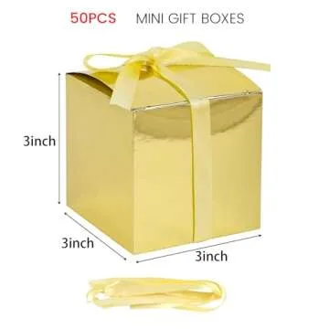 VGOODALL Elegant Gold Party Favor Boxes - 50PCS Set