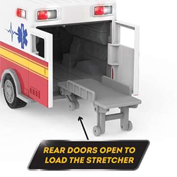 Driven by Battat Micro Ambulance - Interactive Toy Truck