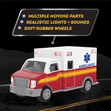 Driven by Battat Micro Ambulance - Interactive Toy Truck