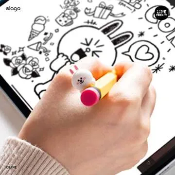 elago | LINE Friends Compatible with Apple Pencil Pro Case & Apple Pencil 2nd Generation Case, Compatible with Magnetic Charging, Double Tap, Squeeze, Haptic [CONY]