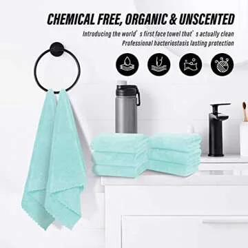 MOONQUEEN 6 Pack Premium Hand Towels - Quick Drying - Microfiber Coral Velvet Highly Absorbent Towels - Multipurpose Use as Hotel, Bathroom, Shower, Spa, Hand Towel 16 x 28 inches (Frozen Blue)