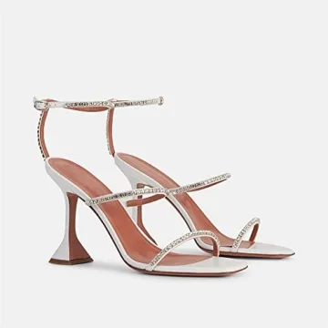 Elegant Keleimusi Diamante Strap Heeled Sandals for Women