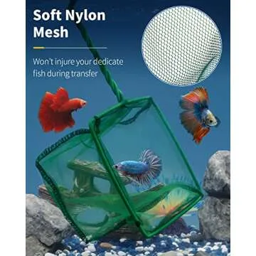 Pawfly 6 Inch Fish Net for Safe Fish Transfer and The Ultimate Cleaning Solution