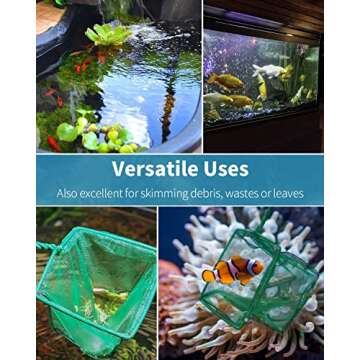 Pawfly 6 Inch Fish Net for Safe Fish Transfer and The Ultimate Cleaning Solution