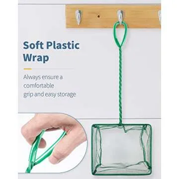 Pawfly 6 Inch Fish Net for Safe Fish Transfer and The Ultimate Cleaning Solution