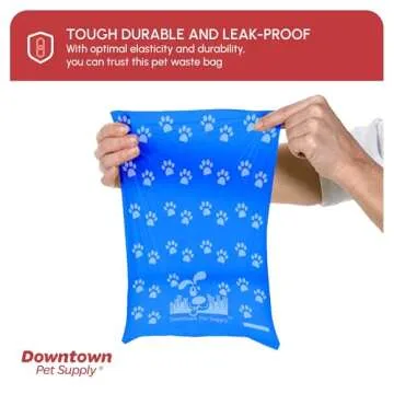 Downtown Pet Supply Dog Poop Bags (520 CT - Rainbow Paw Print Bags & 2 Dispensers) Waste Bag Dispenser Clips to Dog Leashes Bags & Dog Harnesses- Poop Scoop Bags are Leak-Proof Bags & Unscented
