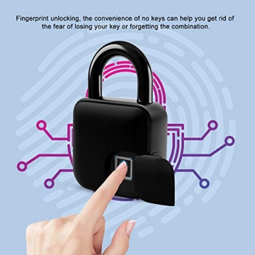 Diohce Smart Fingerprint Padlock Secure Waterproof Biometric Lock