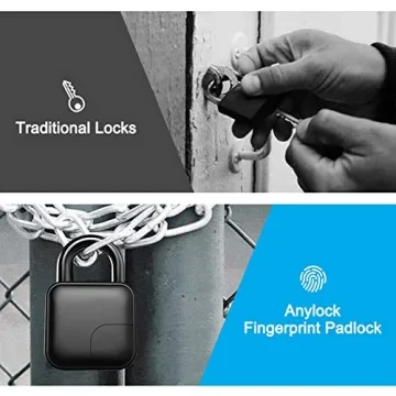 Diohce Smart Fingerprint Padlock Secure Waterproof Biometric Lock