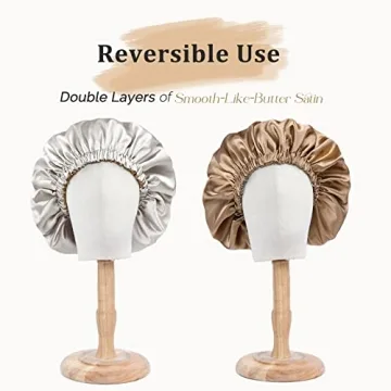 YANIBEST Adjustable Satin Hair Bonnet for Women