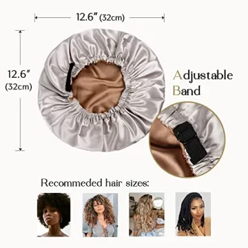 YANIBEST Adjustable Satin Hair Bonnet for Women