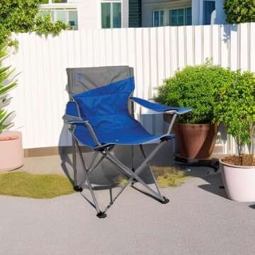 Coleman Big-N-Tall Camp Chair with Cup Holder & Side Pocket, Water-Resistant XL Outdoor Seat, Supports up to 600 lbs