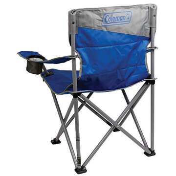Coleman Big-N-Tall Camp Chair with Cup Holder & Side Pocket, Water-Resistant XL Outdoor Seat, Supports up to 600 lbs