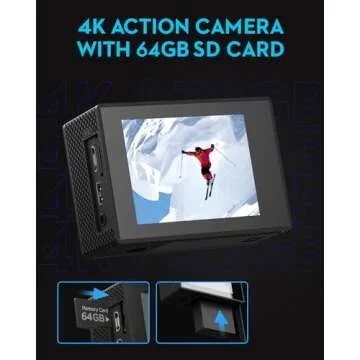 4K Action Camera with WiFi and Waterproof Case for Adventure